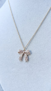 Lohan Pearl Bow Necklace