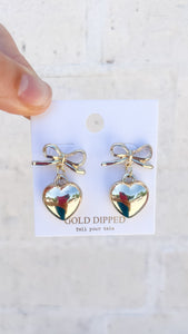 Bow & Heart Earrings