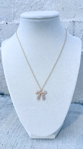 Lohan Pearl Bow Necklace