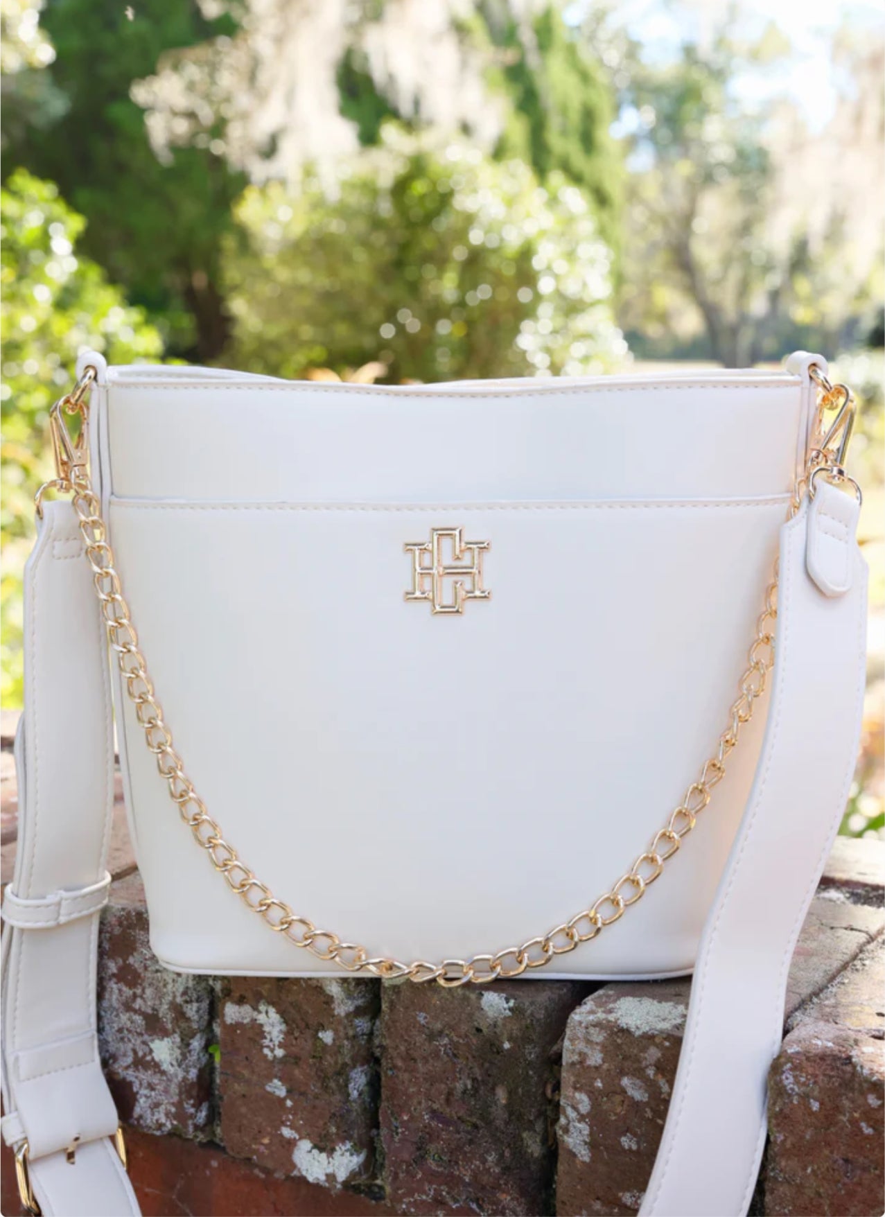 Brielle Cream Bucket Purse