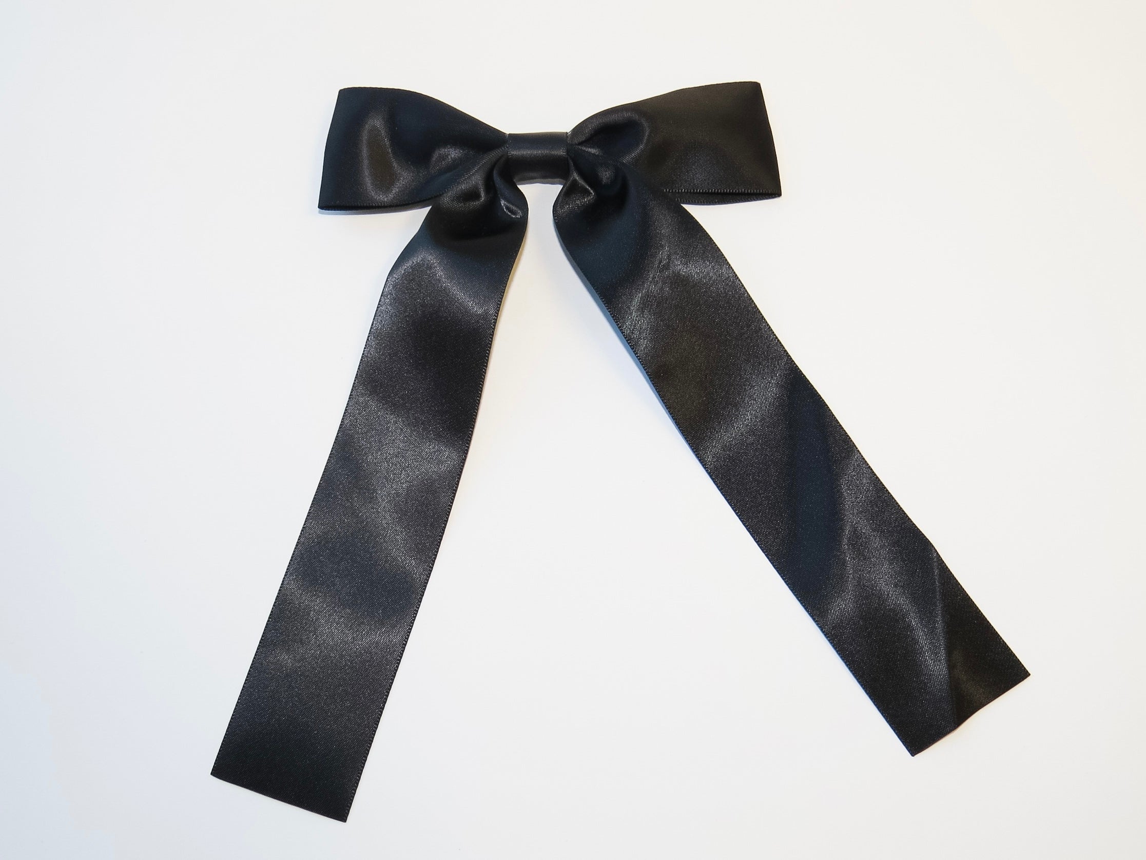 Black Satin Bow