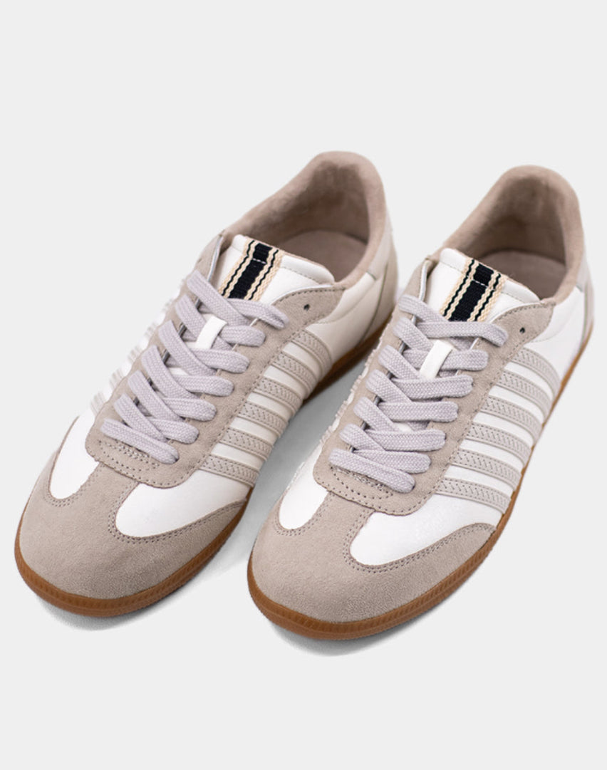 Stevie White and Tan 100 Sneaker