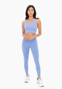 No Limits Blue Fog Essential Elongated Sports Bra