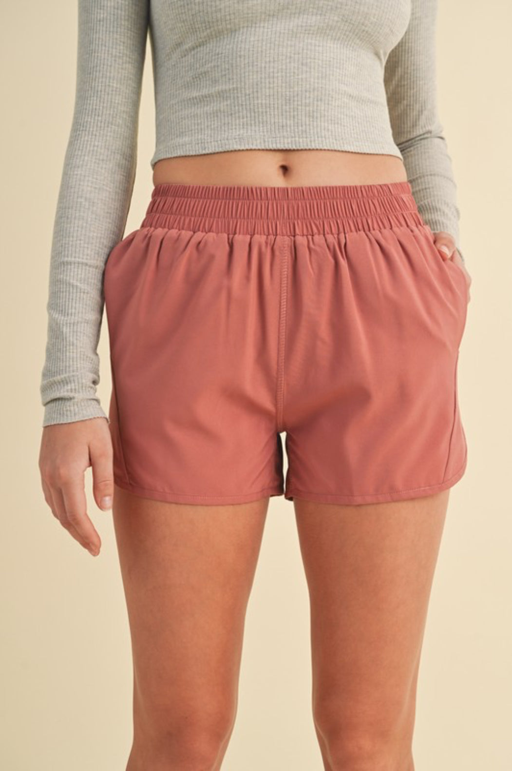 Walk With Me Rose Athletic Shorts