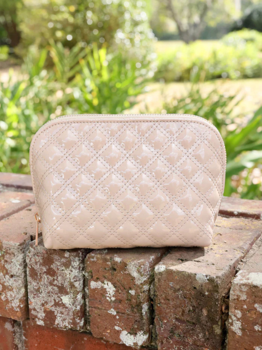 Ibiza Small Nude Patent Travel Pouch