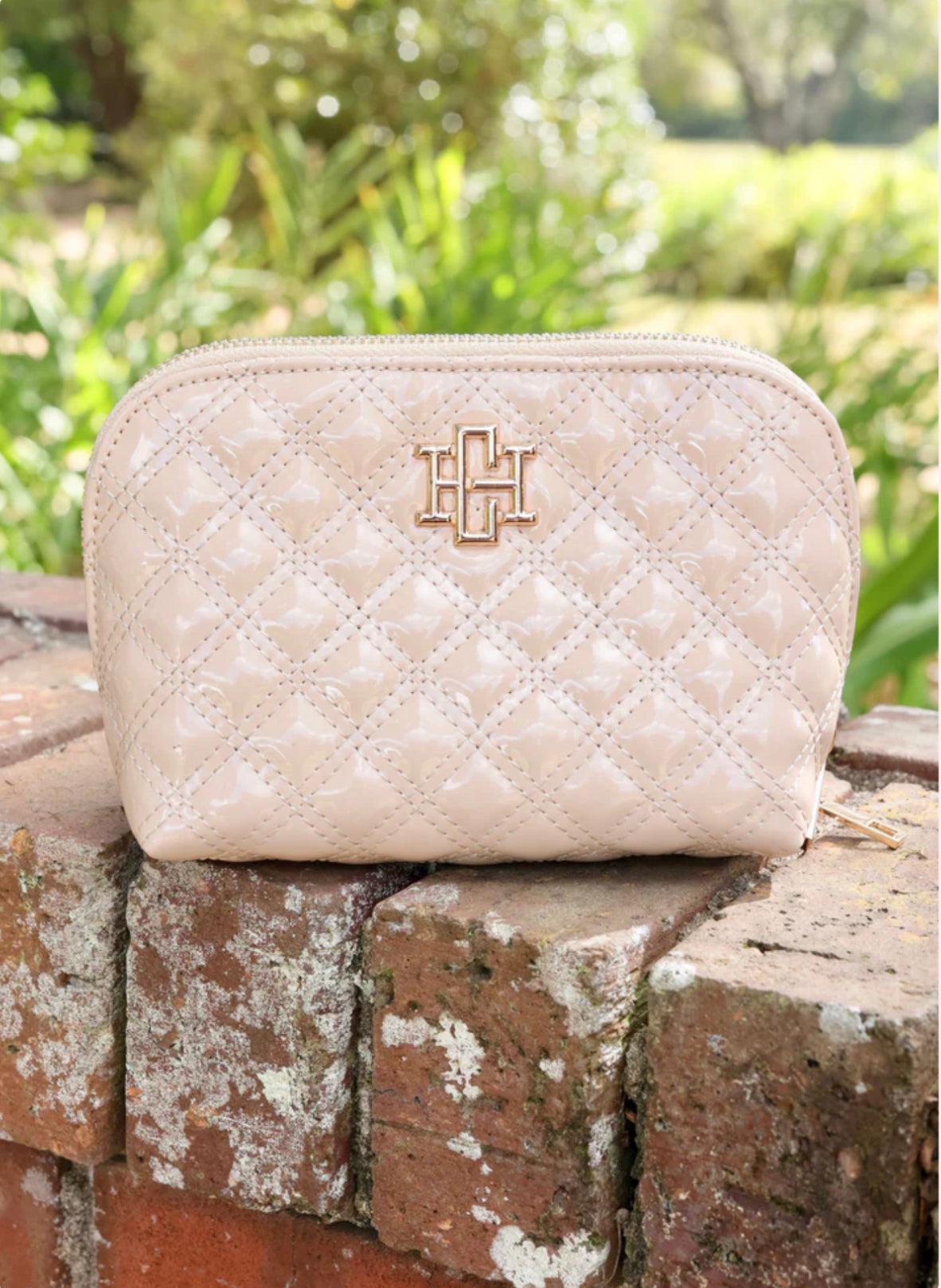 Ibiza Small Nude Patent Travel Pouch