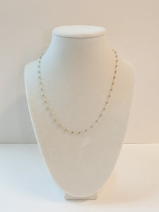 Mini Dianty Grey Glass Crystal 15" Necklace