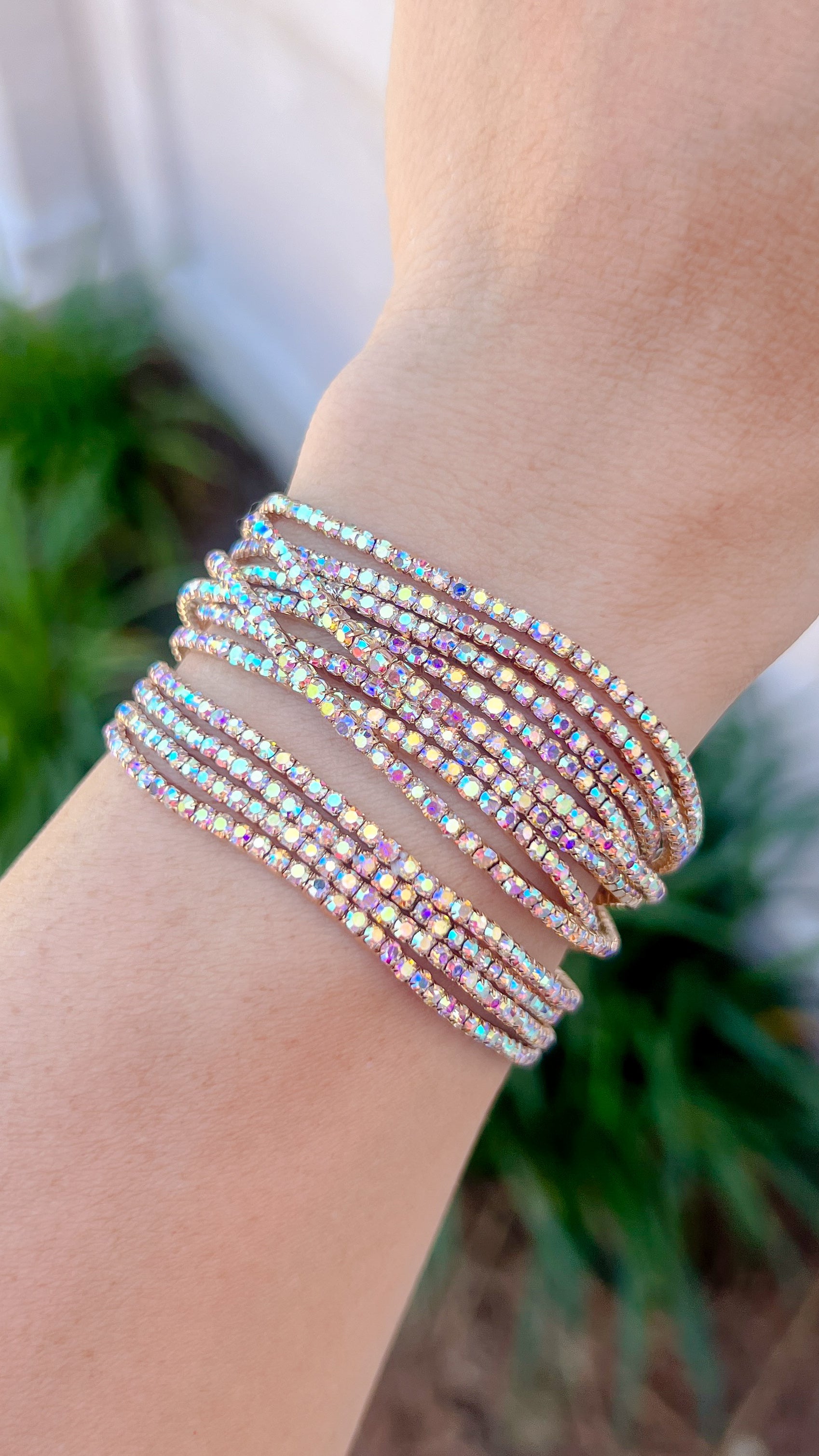 Iridescent Bracelet Stack