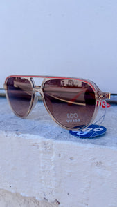 Turn Up The Sunshine Orange/Gold Sunglasses