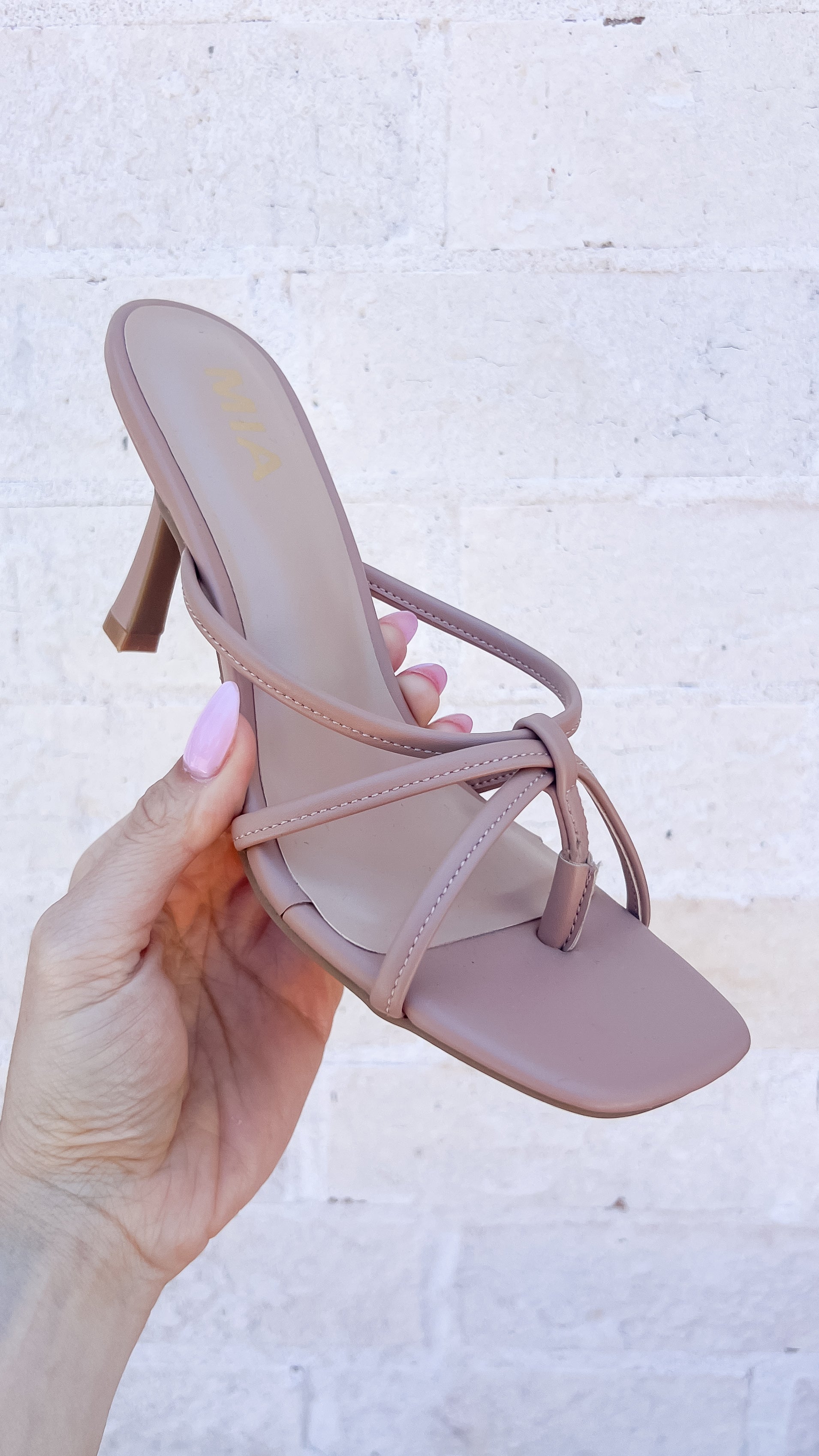 Sybel Nude Soft Vegan Open Toe Heel