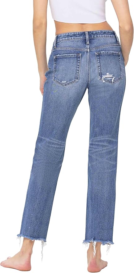 Teegan High Rise Straight Jean