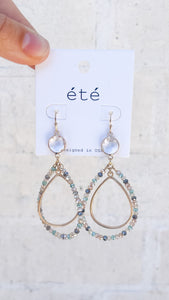 Multi Teardrop Crystal Earrings