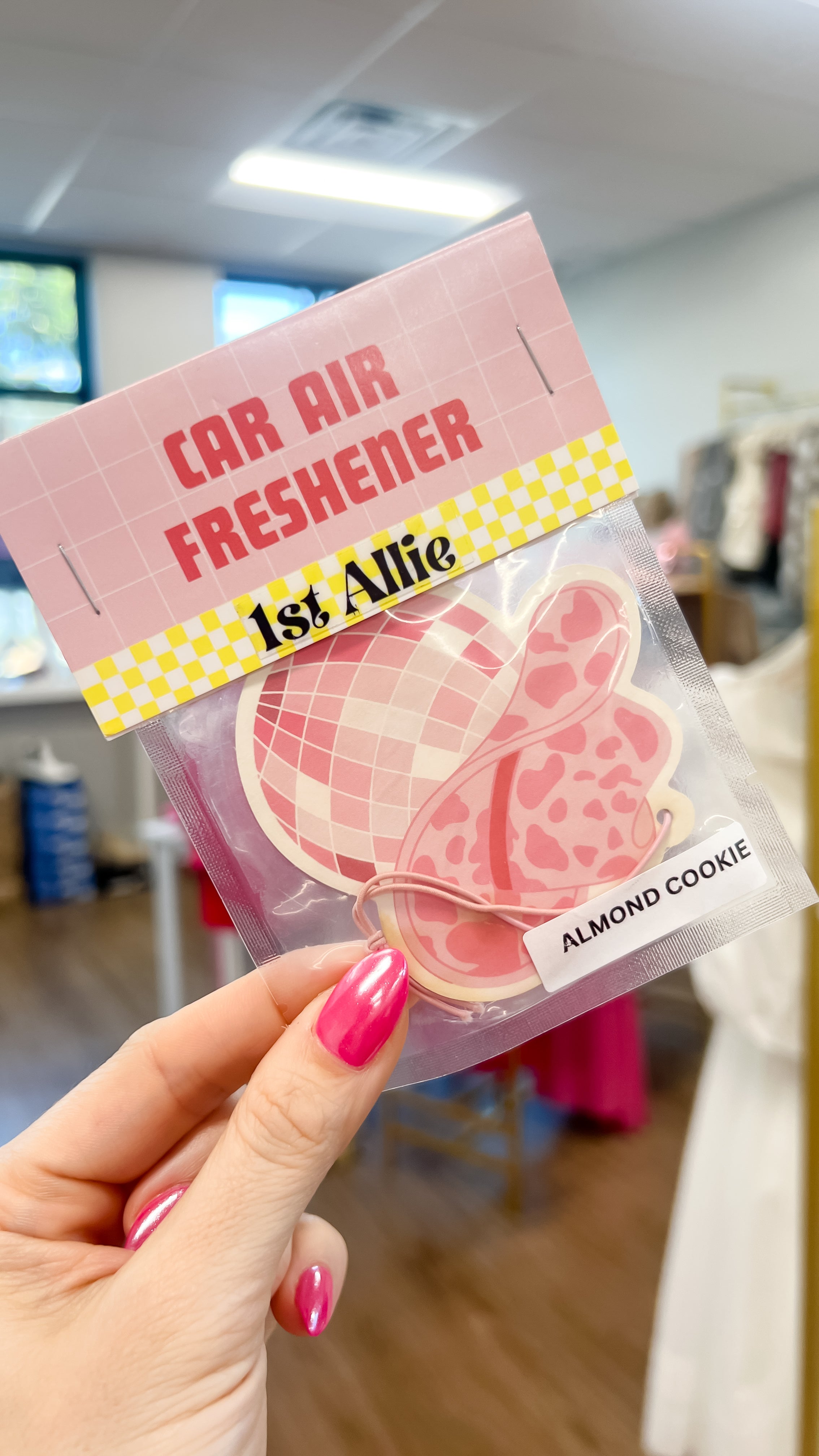 Cow Girl Disco Hat Almond Cookie Car Air Freshener