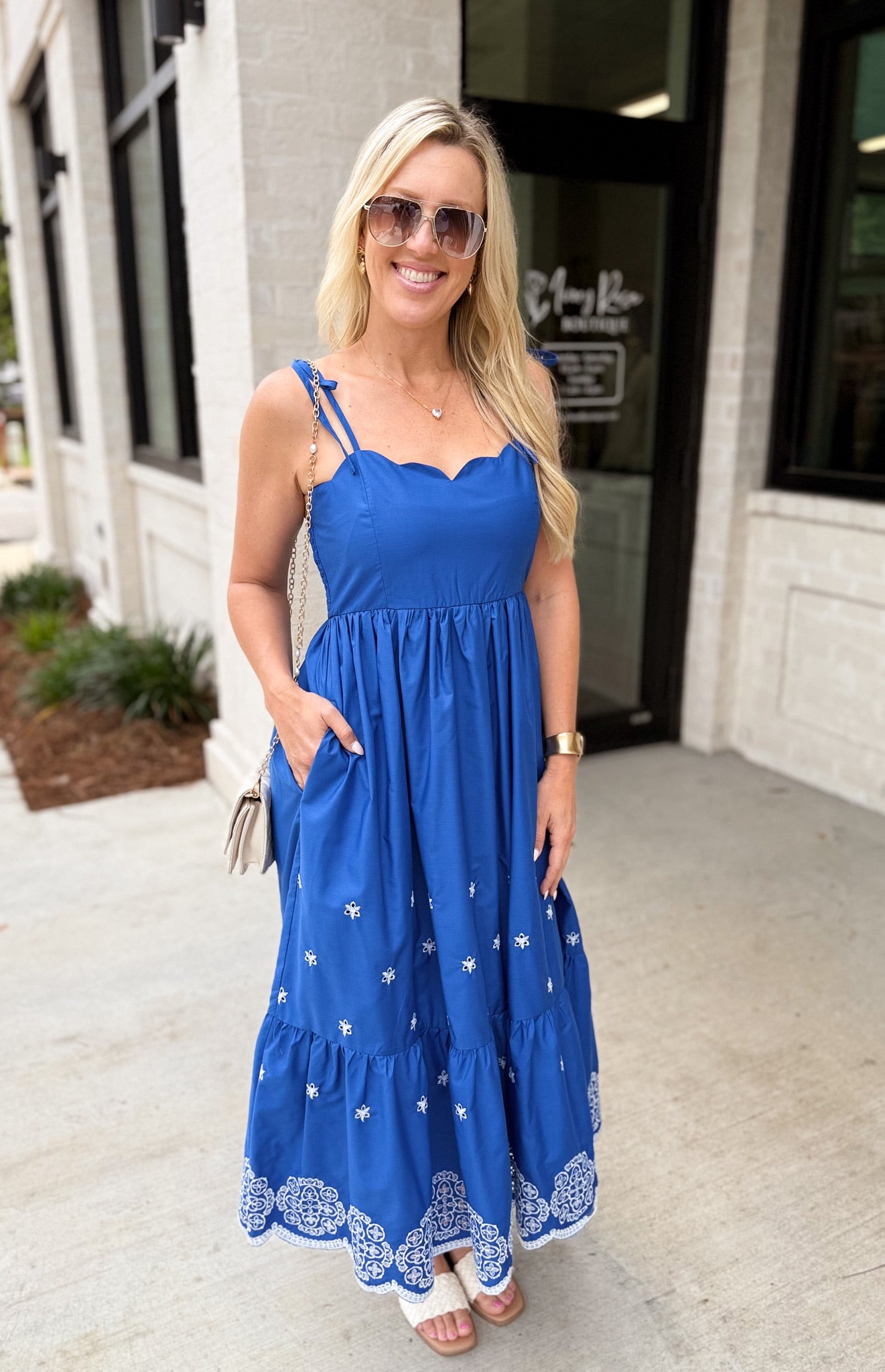Daybreak Blue Midi Dress