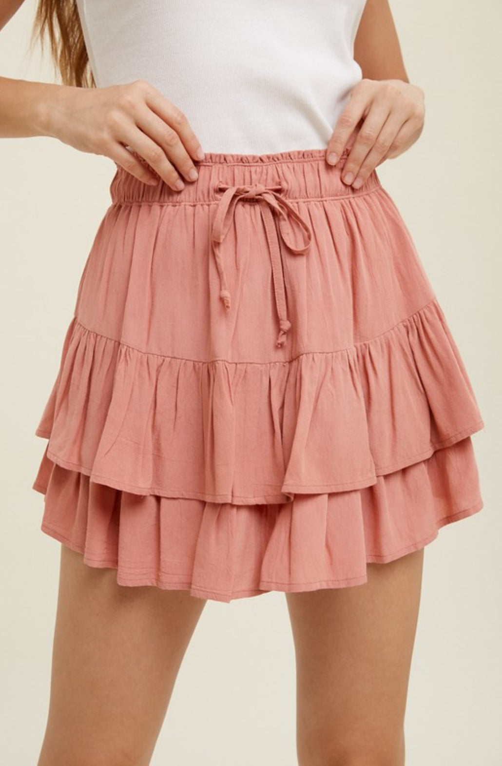 Flowy and Fun Ginger Layered Skirt