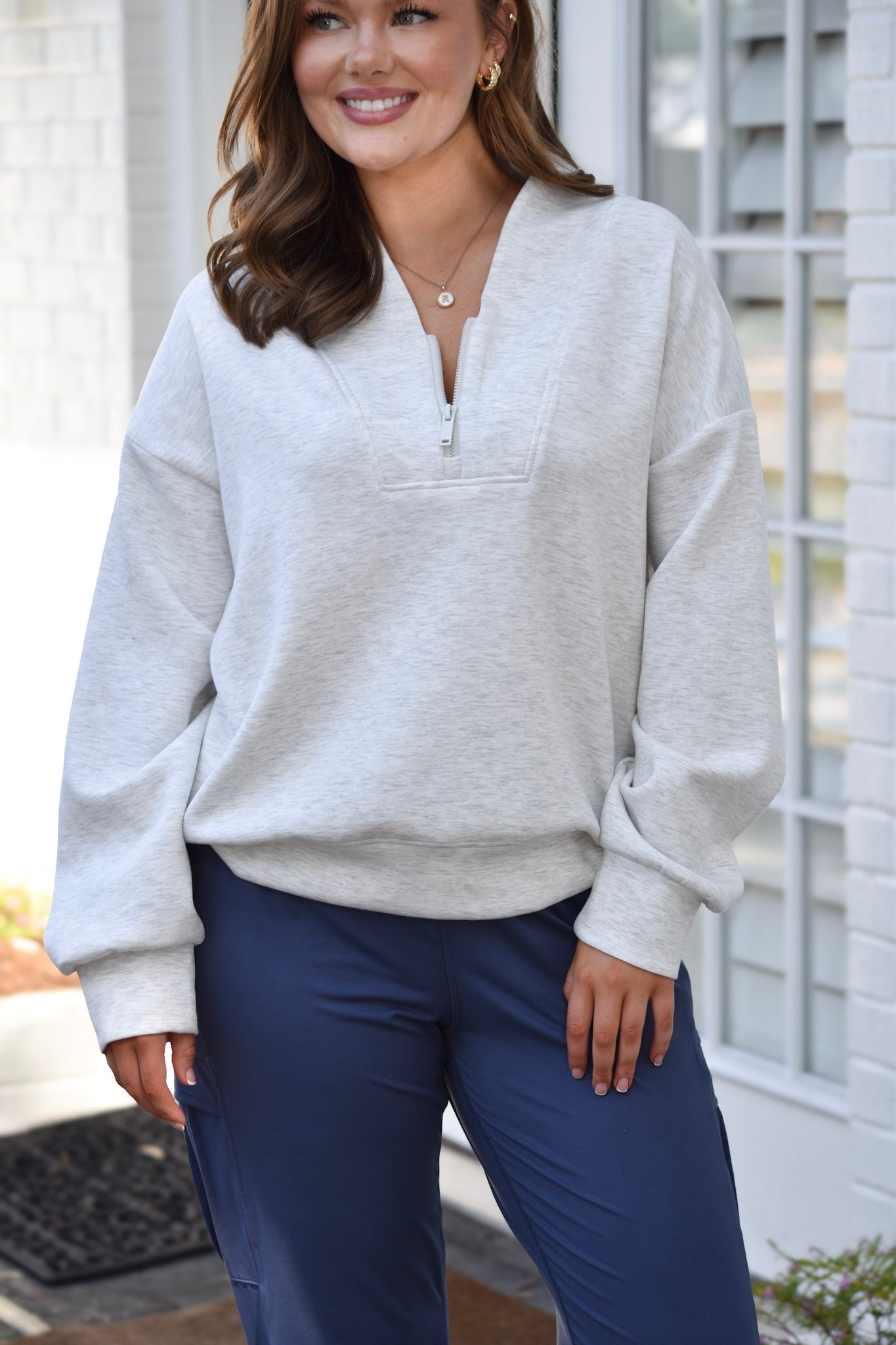 Paisley Heather Grey Scuba Luxe Jacket