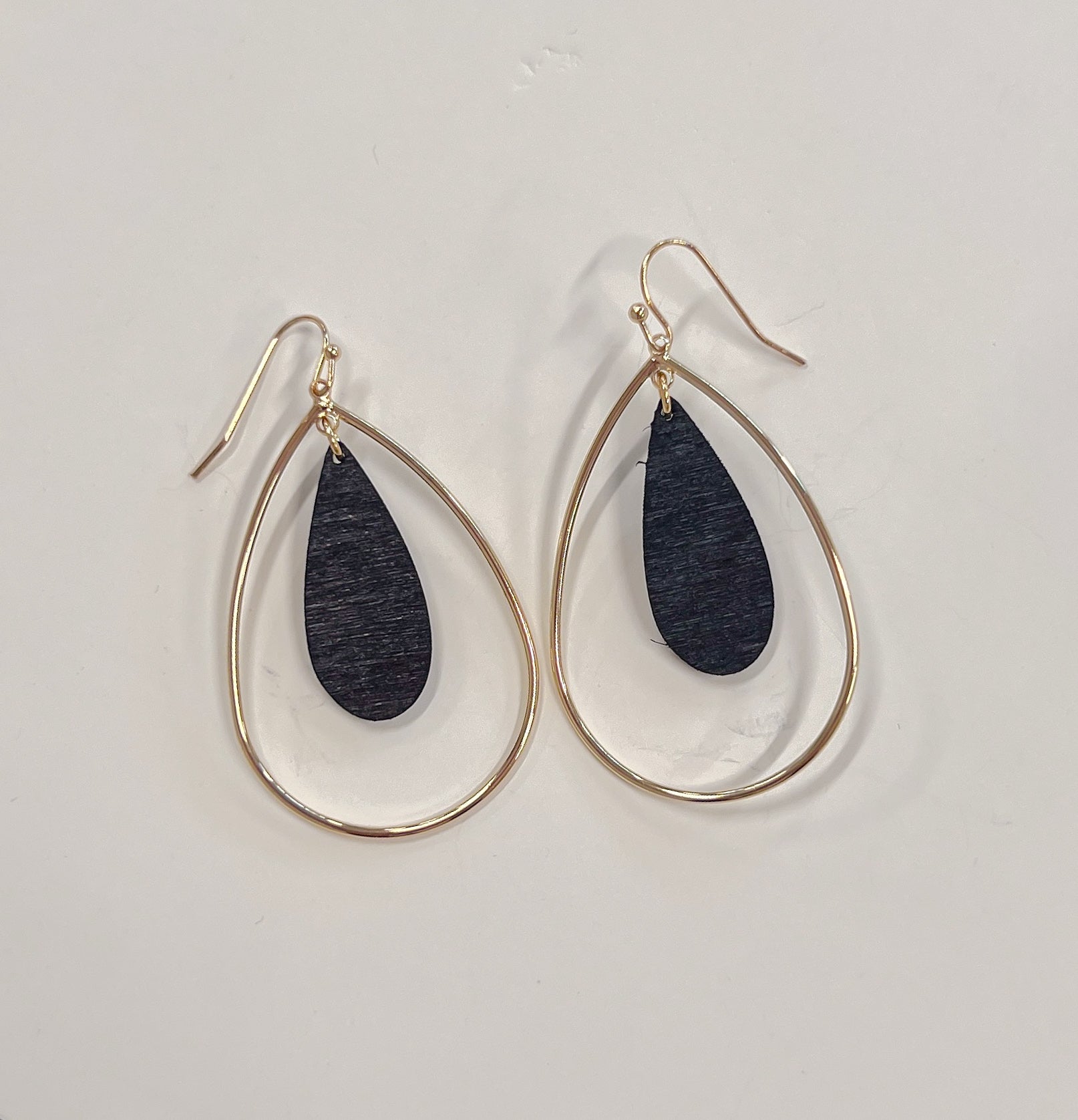 Gold Double Teardrop Earring
