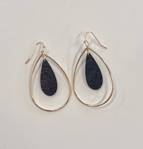 Gold Double Teardrop Earring