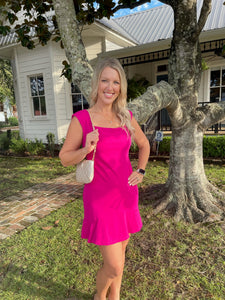 Dance Party Pink Fit & Flare Dress