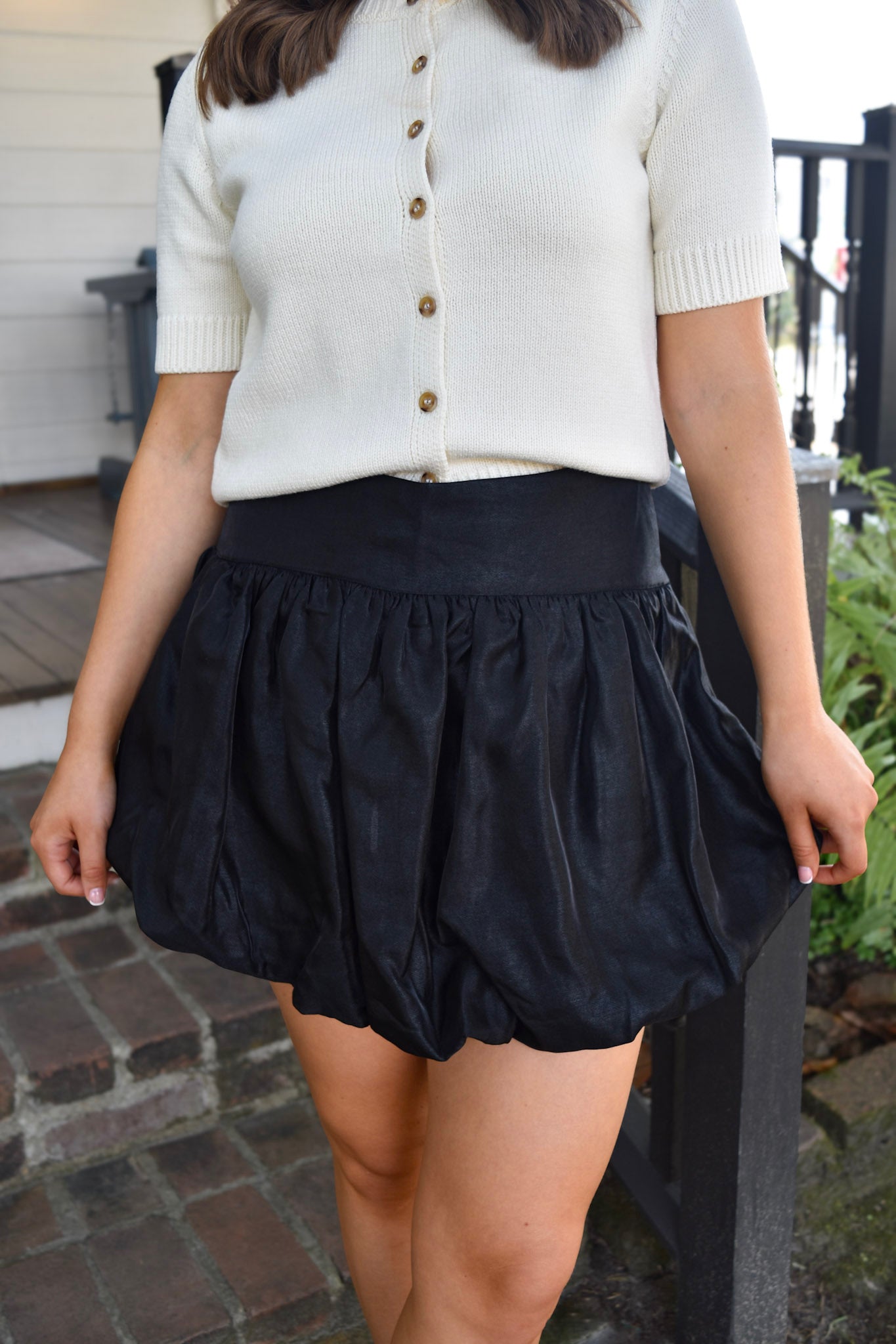 On My Mind Black Balloon Skort