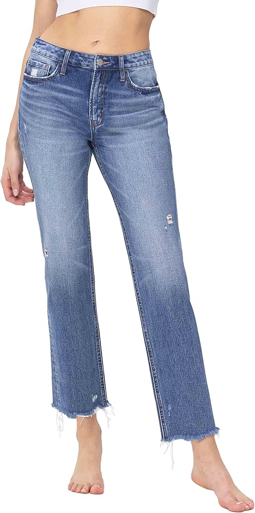 Teegan High Rise Straight Jean