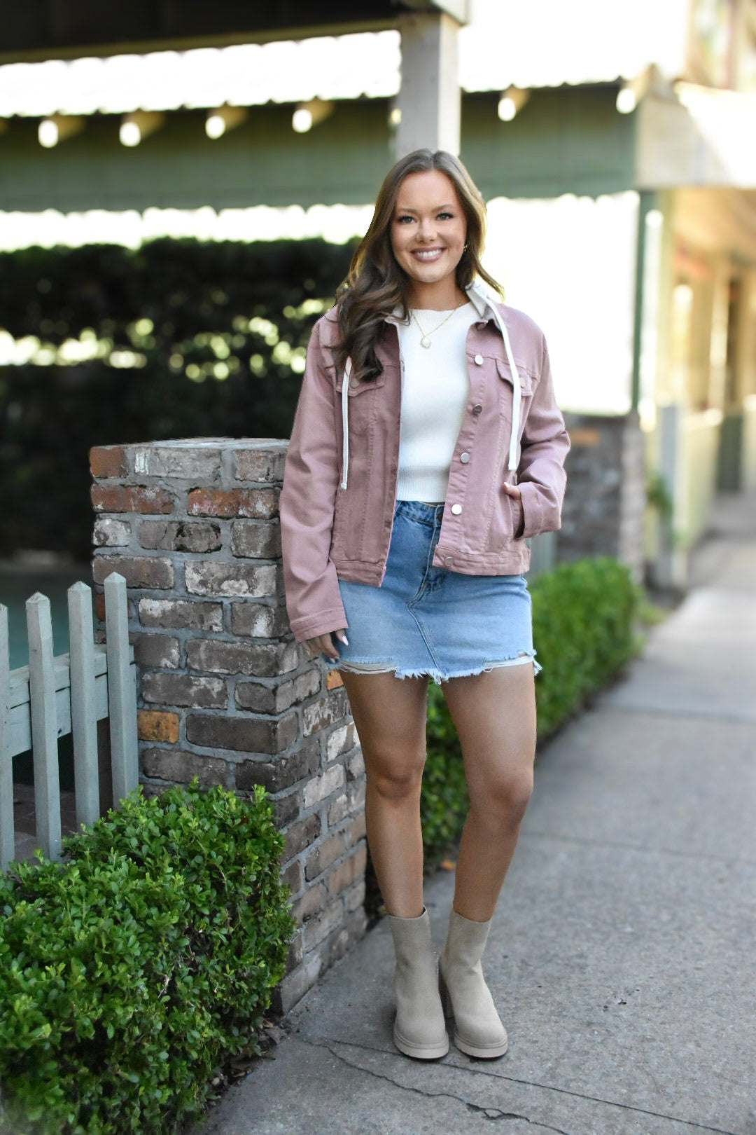 Idelle Oversized Mauve Jacket