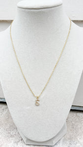 Pave Stone Initial Necklace