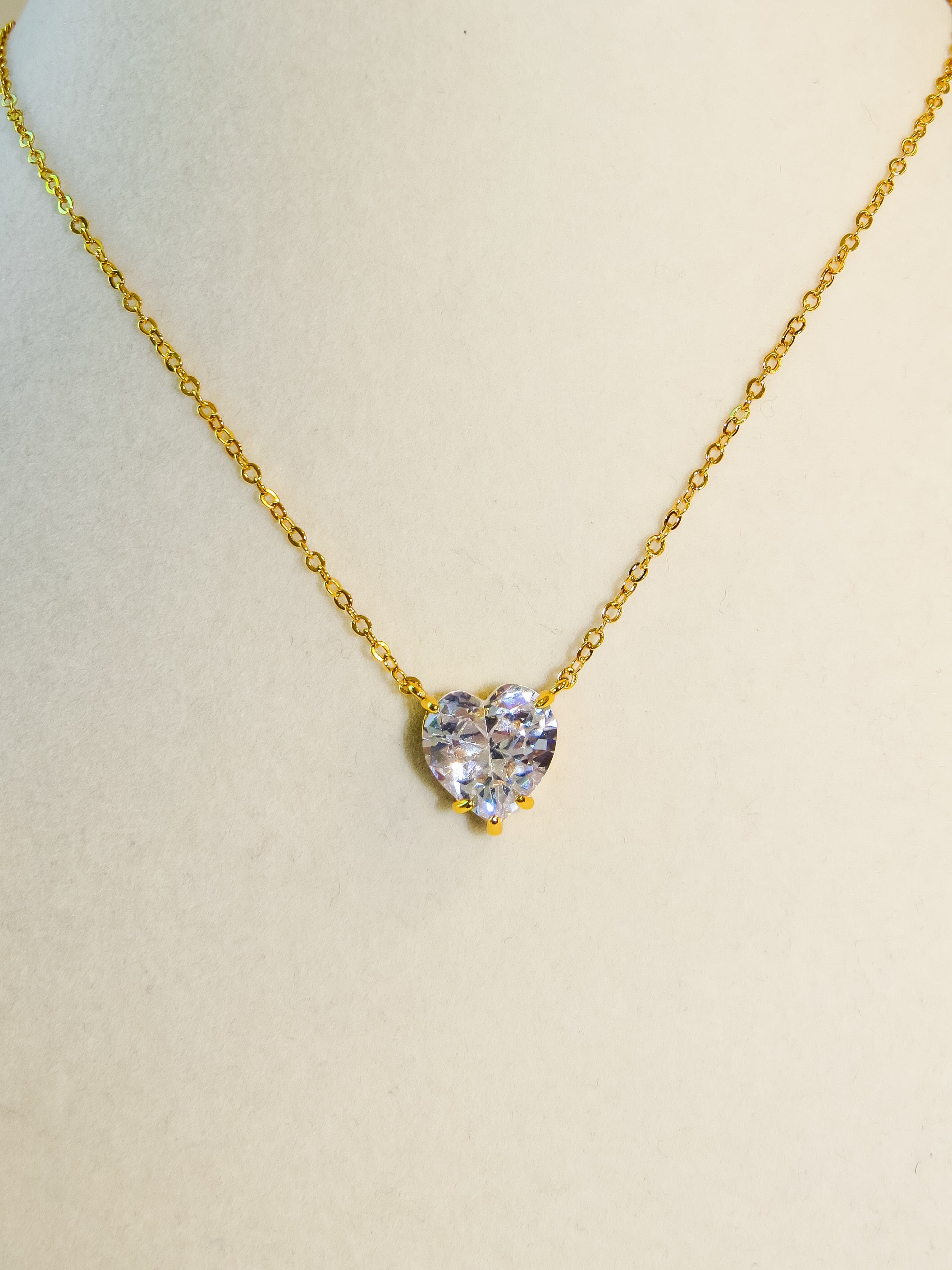Amore Crystal Heart Necklace