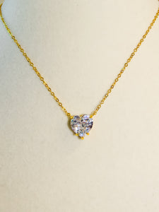 Amore Crystal Heart Necklace