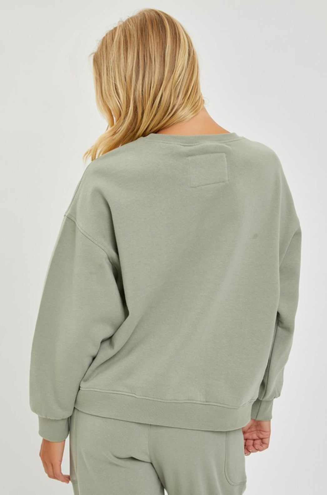 Always Cold Oversized Sage Step Hem shirt