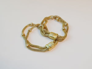 The Charlotte Gold Armor Bracelet