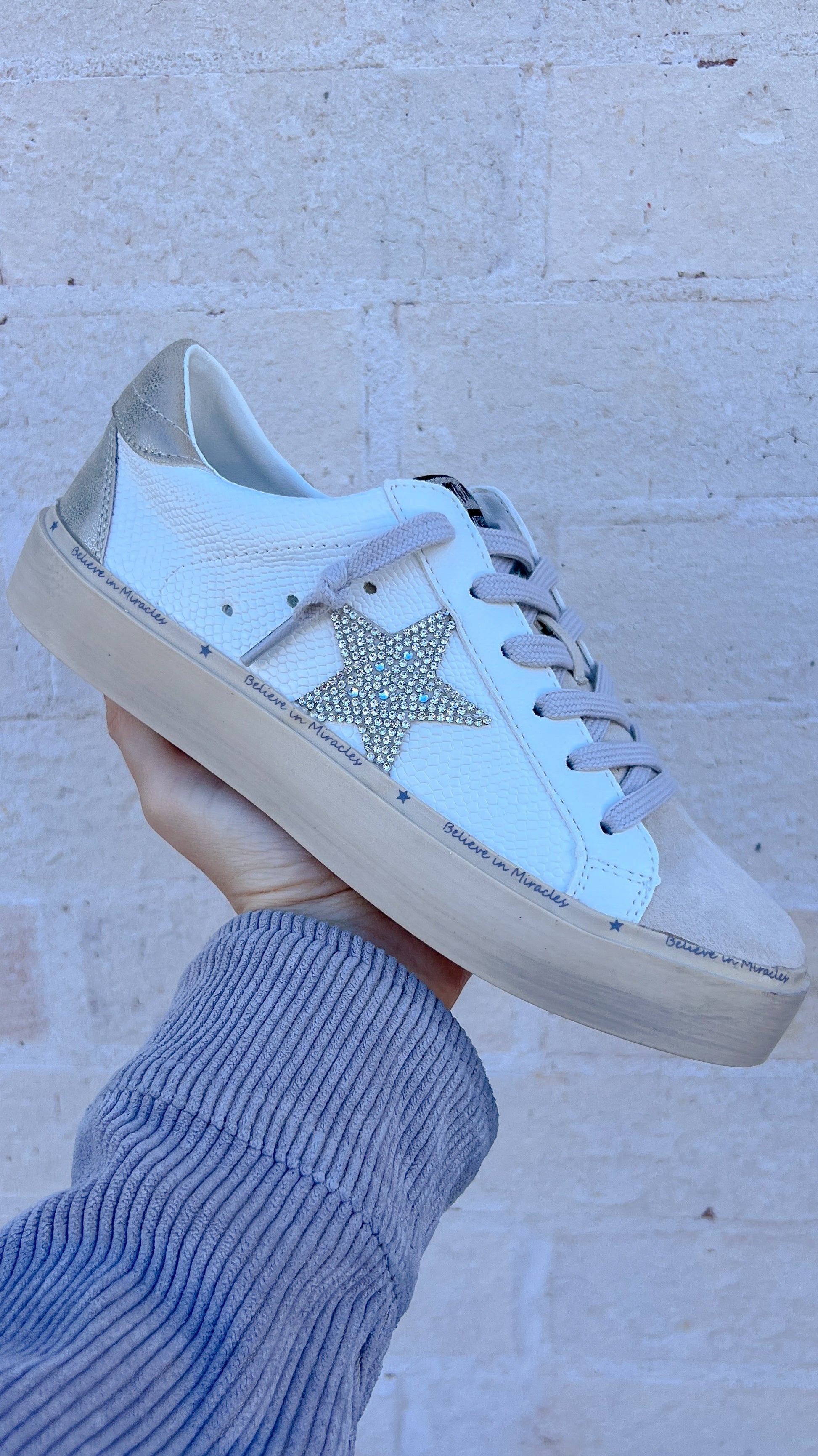 Gaby White Gold Sneaker