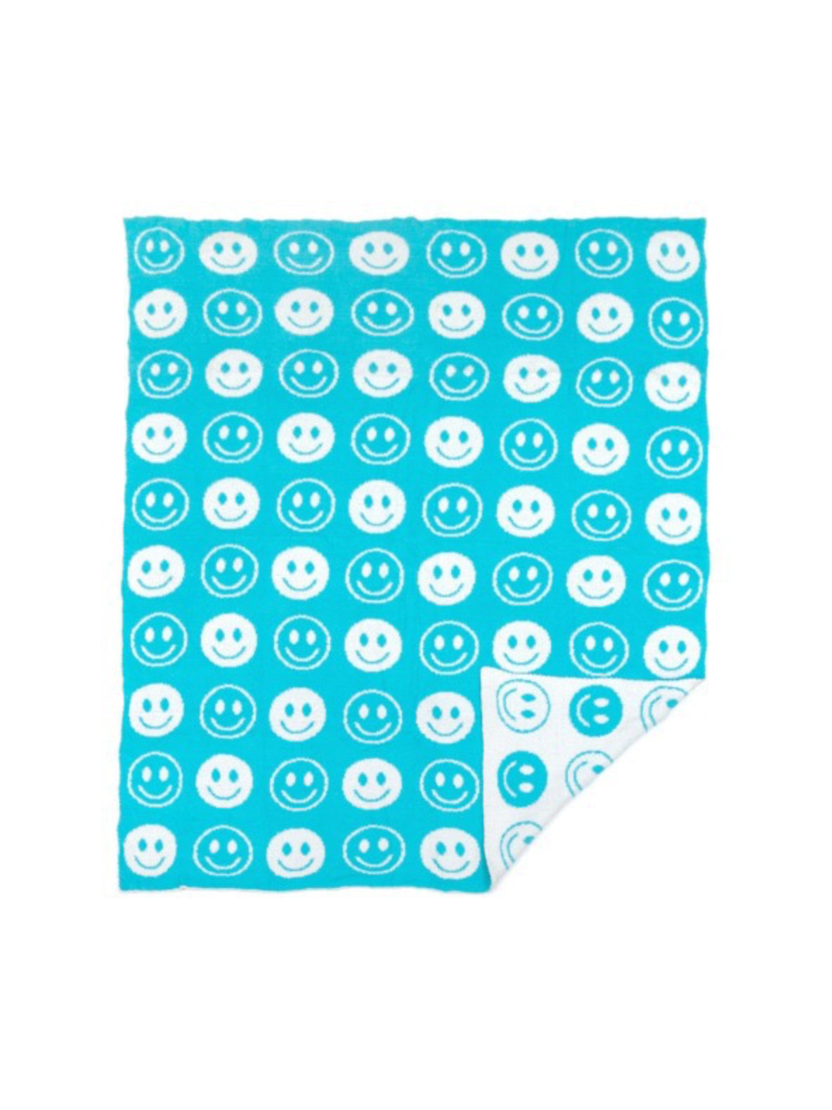 Super Soft Smiley Print Luxe Blanket