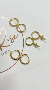 Lisa Set Of 3 Gold Earrings