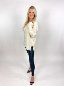 Laying Low Oat High Low Sweater