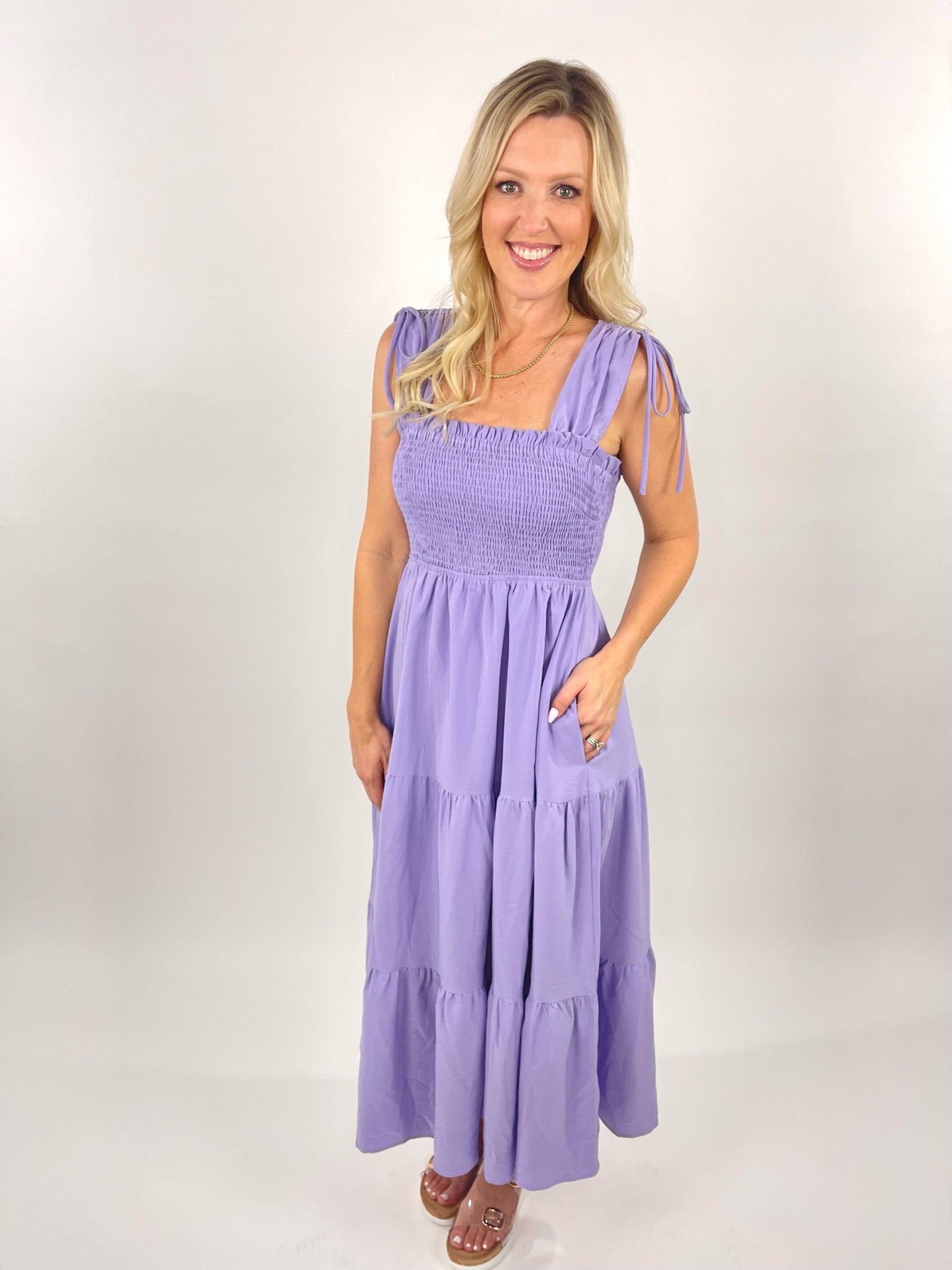 Spring Is Calling Lavender Maxi Dress