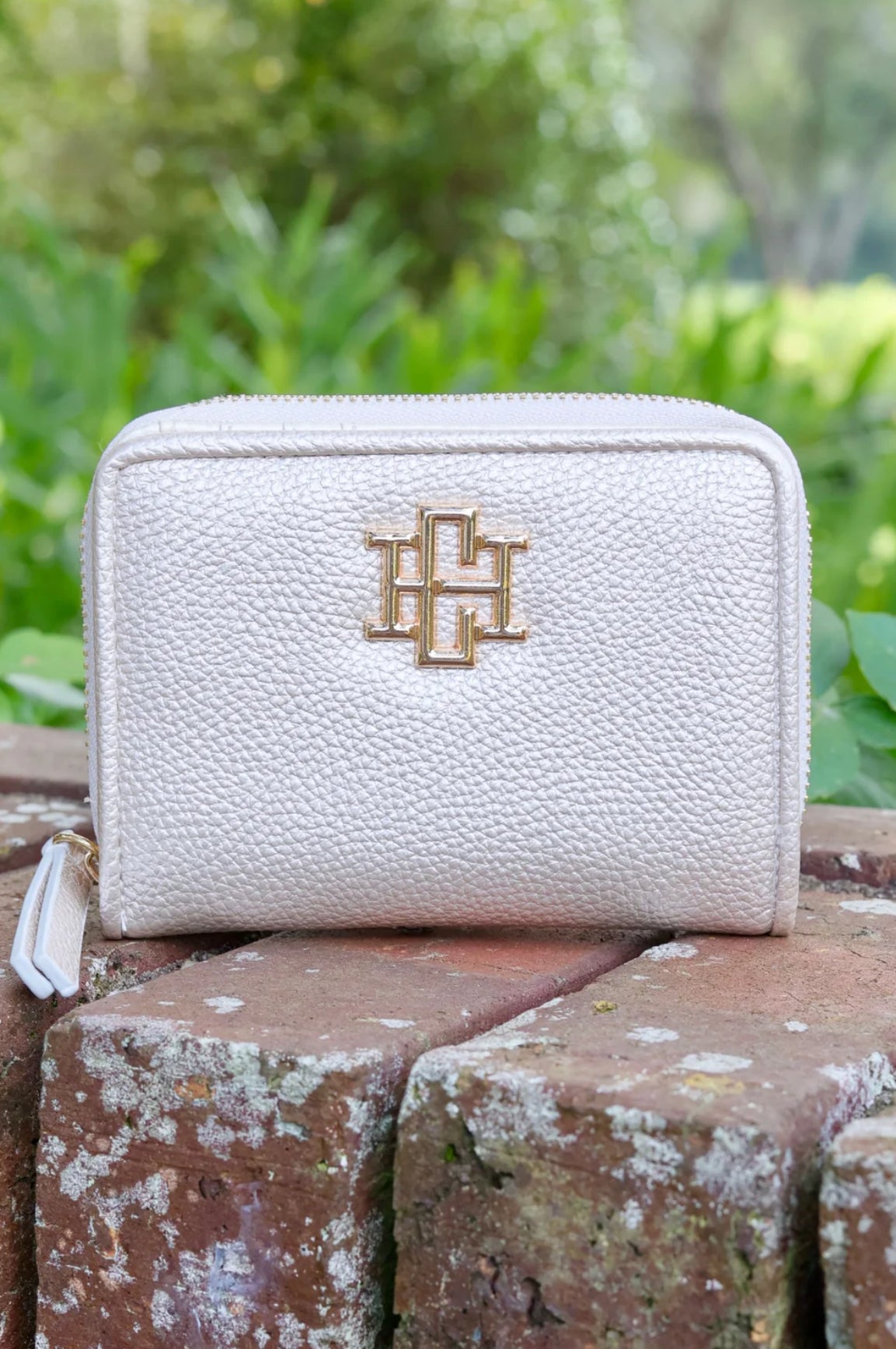 Nadine Shimmer Champagne Zippered Wallet