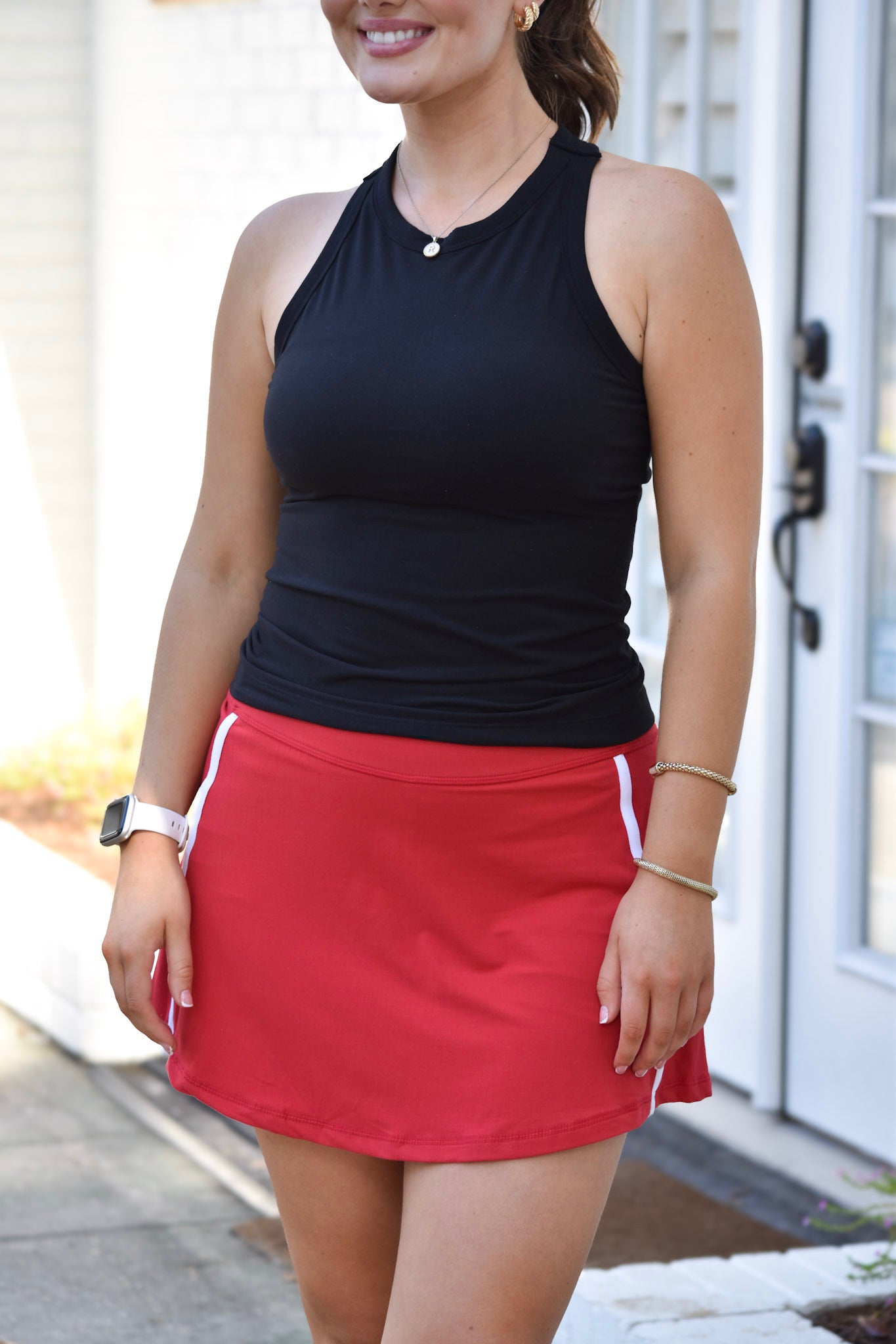 Sylvia Black Racer Back Top