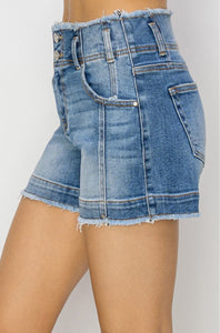 Helena High Rise Medium Wash Shorts