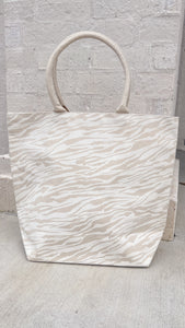 Tiger Stripe Tote Natural/Shell