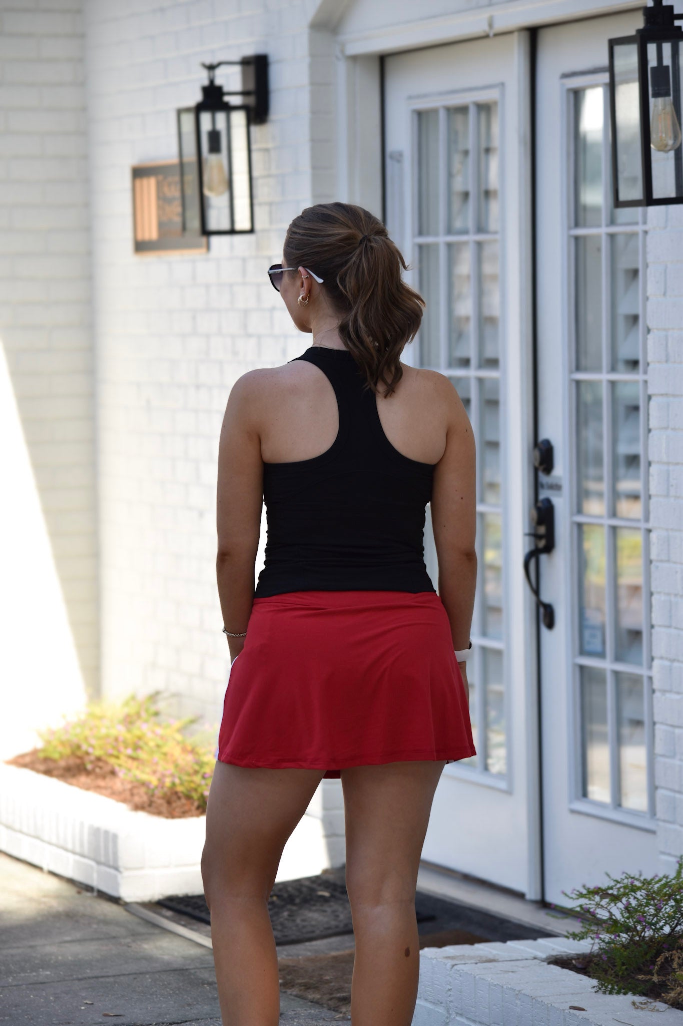 Sylvia Black Racer Back Top