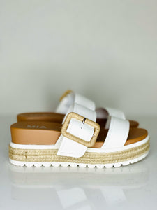Kenzy White Double Strap Sandal