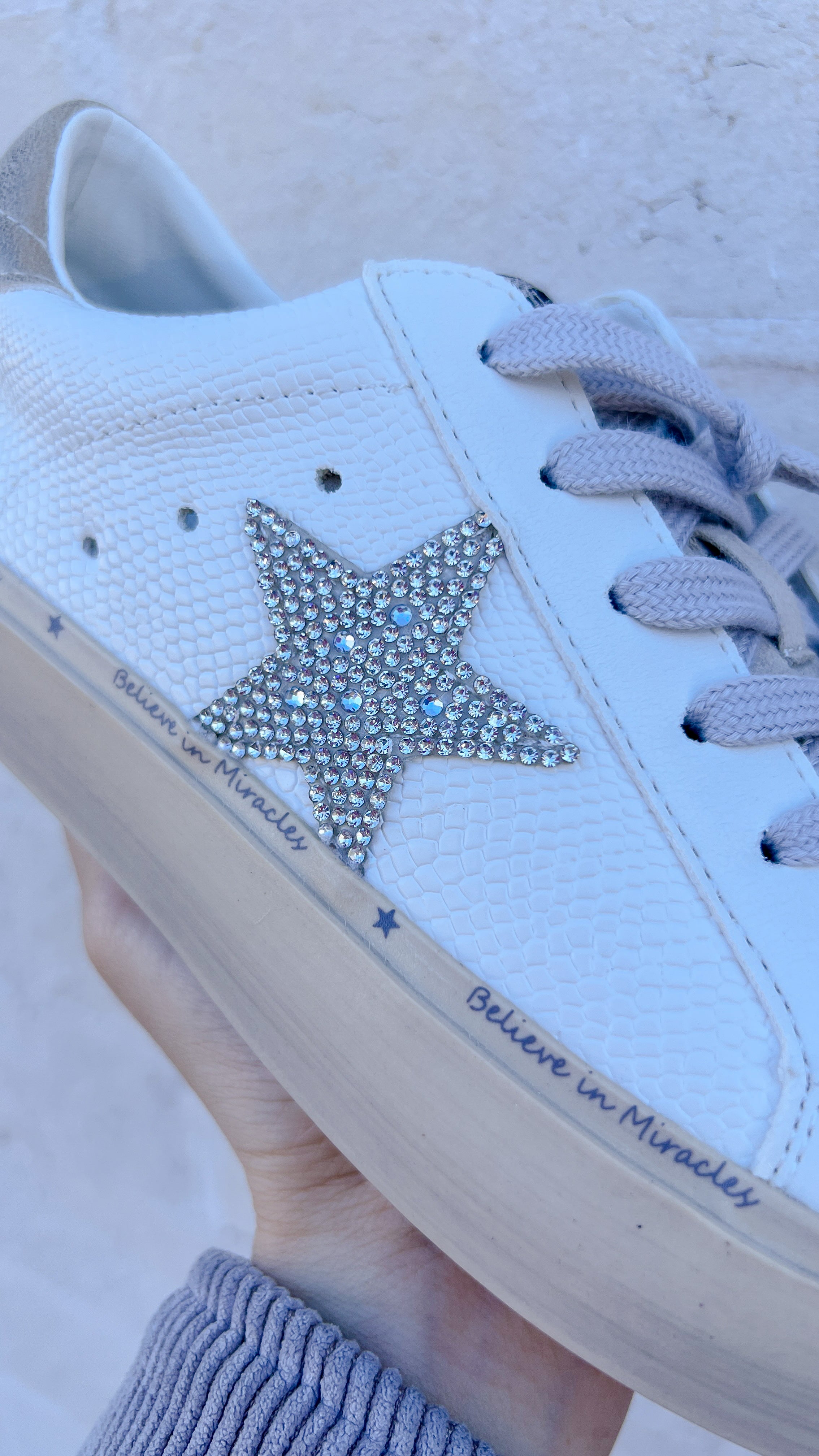 Gaby White Gold Sneaker