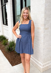American Beauty Demin Blue Star Mini Dress