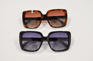 Sandy Black Frame Polarized Sanur Large Square Sunglasses