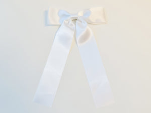 White Satin Bow