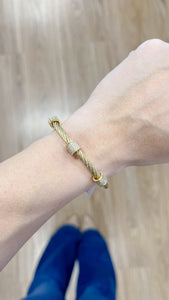 The Rudolph Gold Rope Cuff Bracelet