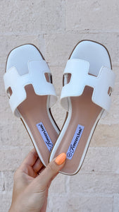 Kori White Slide Sandal