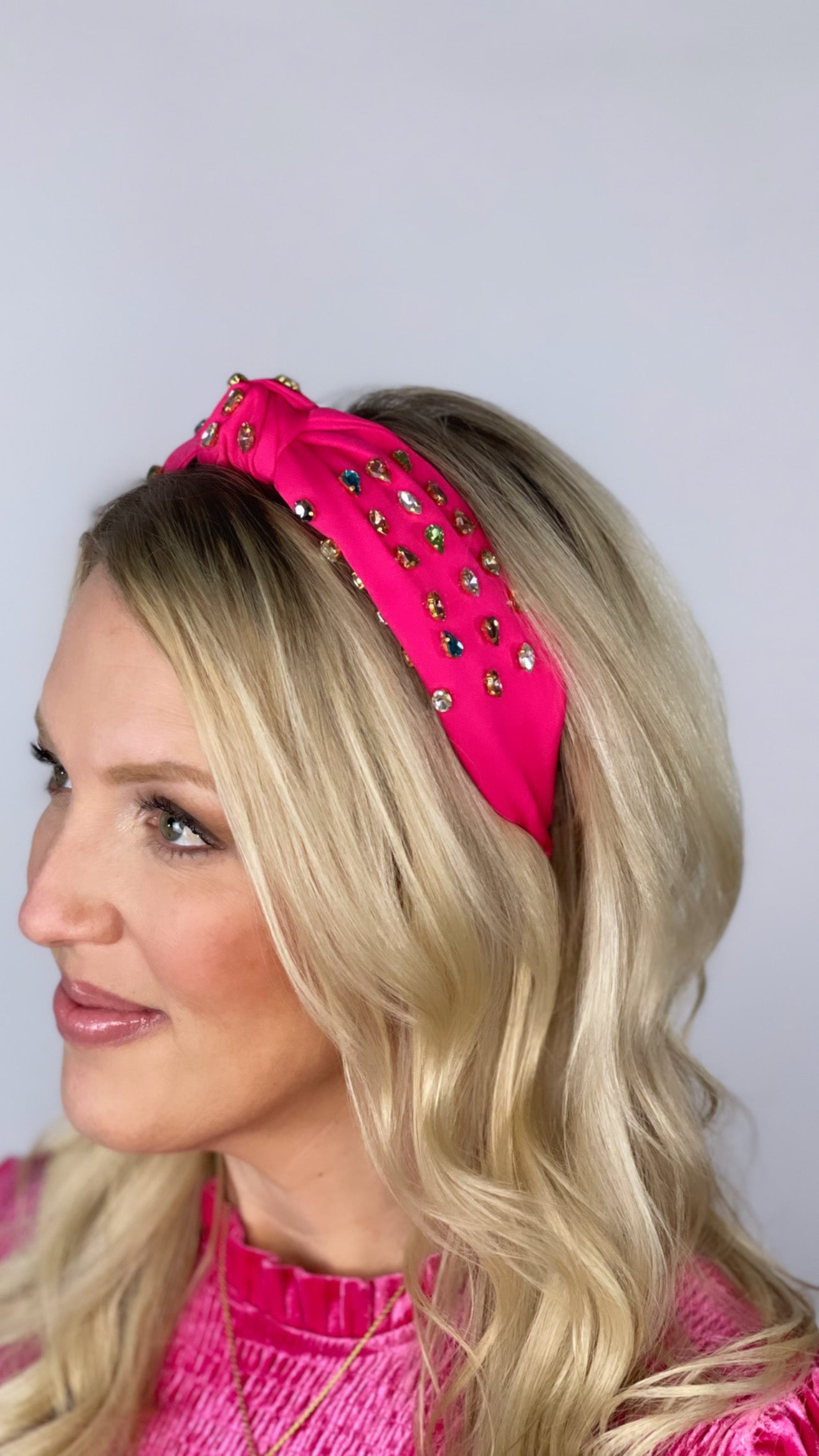 Hot Pink Jeweled Headband