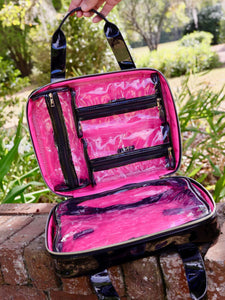 Punta Cana Black Patent Large Travel Case